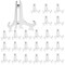 Juvale Clear Mini Easels for Place Cards - 4-Inch Clear Plastic, Pack of 24 - Easels for Pictures - Picture Holders for Tables